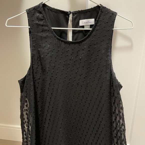 Calvin Klein Sleeveless Trapeze Dress - Picture 3 of 9
